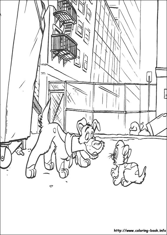 Oliver and Company coloring picture